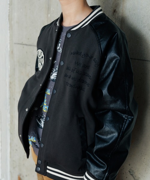 MAKE YOUR DAY（メイクユアデイ）の「アワードジャケット■150.160cm（ブルゾン・キッズ・レッド/チャコールグレー・160/150）」の8枚目の写真