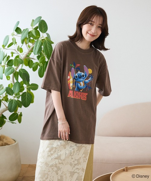 セール】スティッチ/ヴィンテージ風ピグメントTシャツ（Tシャツ