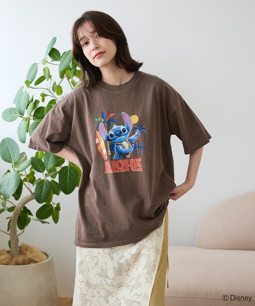セール】スティッチ/ヴィンテージ風ピグメントTシャツ（Tシャツ