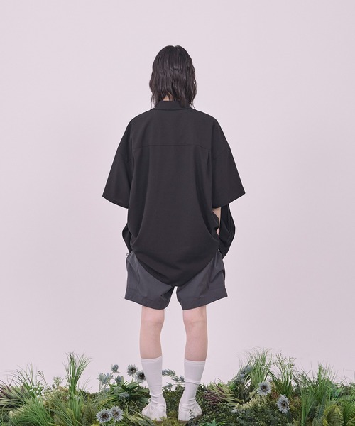 Nora Lily(ノラリリー)の「【Nora Lily】Echo Solid S/S Overshirt(シャツ/ブラウス・メンズ・ブラック/ライトパープル・FREE)」の6枚目の写真