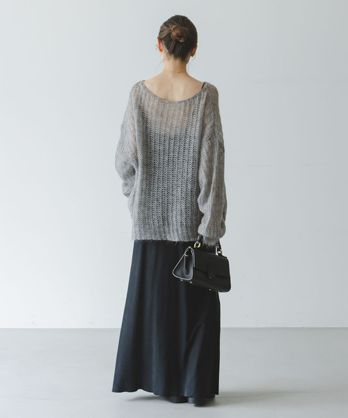 モヘヤウールシアープルオーバー（ニット/セーター）｜NOBLE（ノーブル