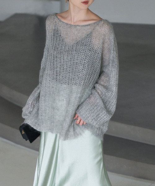 Noble（ノーブル）の「モヘヤウールシアープルオーバー（ニット/セーター・レディース・ホワイト系その他/ピンク/ライトグレー/オレンジ・FREE）」の13枚目の写真