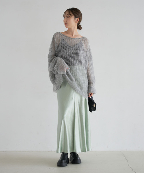 モヘヤウールシアープルオーバー（ニット/セーター）｜NOBLE（ノーブル