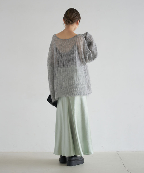 Noble（ノーブル）の「モヘヤウールシアープルオーバー（ニット/セーター・レディース・ホワイト系その他/ピンク/ライトグレー/オレンジ・FREE）」の16枚目の写真