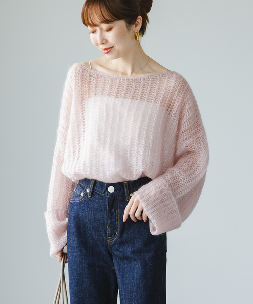 モヘヤウールシアープルオーバー（ニット/セーター）｜NOBLE（ノーブル