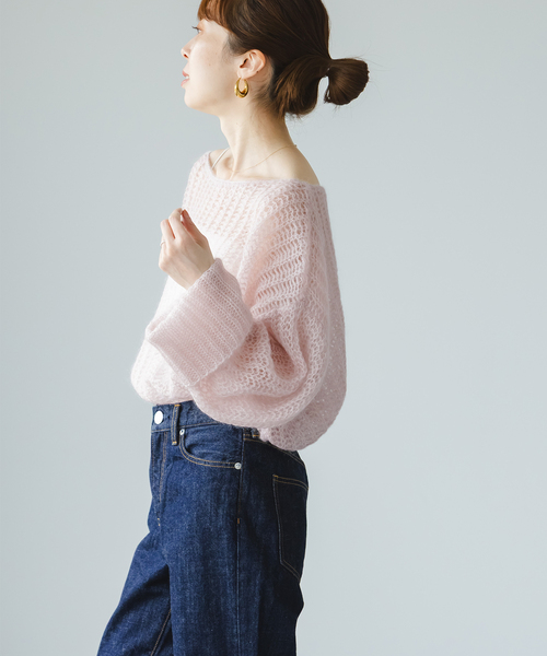 モヘヤウールシアープルオーバー（ニット/セーター）｜NOBLE（ノーブル