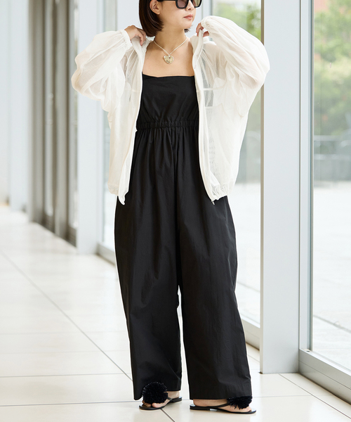 IENA LA BOUCLE（イエナラブークル）の「IENA LA BOUCLE ソフトメッシュパーカー（その他アウター・レディース・ホワイト/ブラウン・FREE）」の3枚目の写真