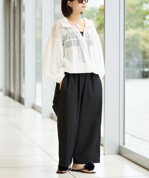 IENA LA BOUCLE（イエナラブークル）の「IENA LA BOUCLE ソフトメッシュパーカー（その他アウター・レディース・ホワイト/ブラウン・FREE）」の12枚目の写真