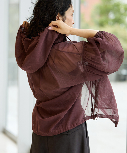 IENA LA BOUCLE（イエナラブークル）の「IENA LA BOUCLE ソフトメッシュパーカー（その他アウター・レディース・ホワイト/ブラウン・FREE）」の17枚目の写真