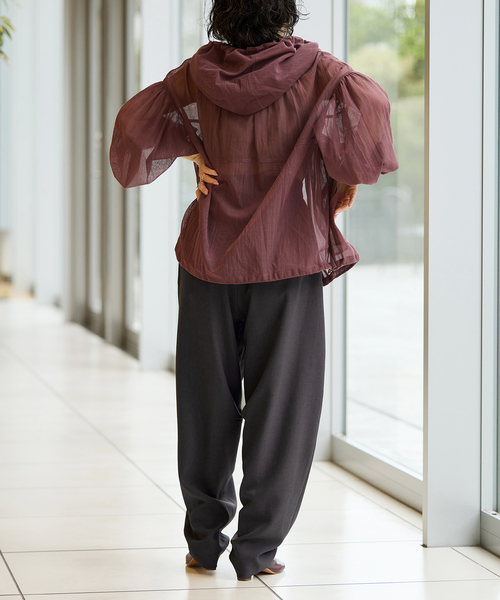 IENA LA BOUCLE（イエナラブークル）の「IENA LA BOUCLE ソフトメッシュパーカー（その他アウター・レディース・ホワイト/ブラウン・FREE）」の21枚目の写真