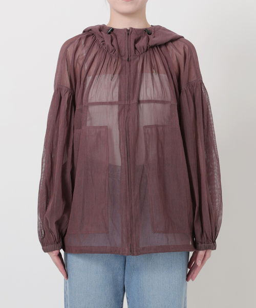 IENA LA BOUCLE（イエナラブークル）の「IENA LA BOUCLE ソフトメッシュパーカー（その他アウター・レディース・ホワイト/ブラウン・FREE）」の22枚目の写真