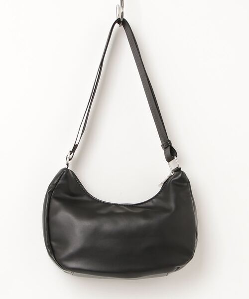 OVHEE Minette Shoulder Bag Black/フェイクレザー 肩掛けバッグ 3color 】2WAY チェーンフェイクレザーフラップショルダー