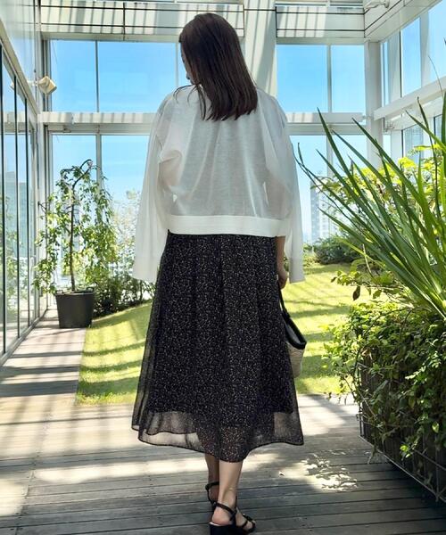 couture brooch（クチュールブローチ）の「【一枚で着映える・楽ちん・ドライタッチ】フリルスリーブワンピース（ワンピース・レディース・ブルー/サンドベージュ/ブラック系・36/40/38/42）」の11枚目の写真