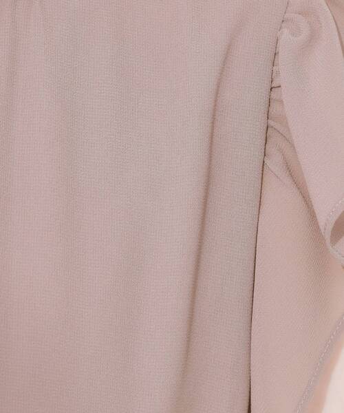 couture brooch（クチュールブローチ）の「【一枚で着映える・楽ちん・ドライタッチ】フリルスリーブワンピース（ワンピース・レディース・ブルー/サンドベージュ/ブラック系・36/40/38/42）」の9枚目の写真