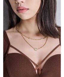 JEYSUS SymmetryGYDA ラインストーンレイヤーネックレス