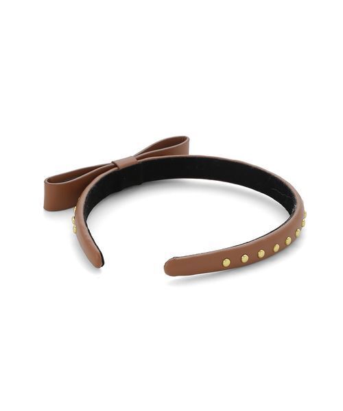 FURFUR（ファーファー）の「スタッズリボンカチューシャ（カチューシャ・レディース・キャメル/ブラック/ピンク・F）」の9枚目の写真