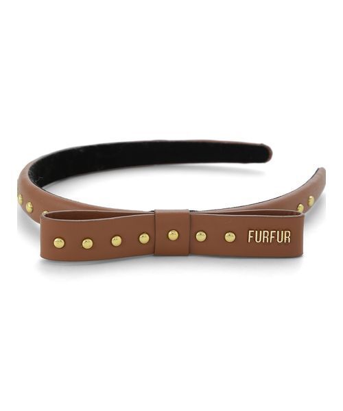 FURFUR（ファーファー）の「スタッズリボンカチューシャ（カチューシャ・レディース・キャメル/ブラック/ピンク・F）」の11枚目の写真