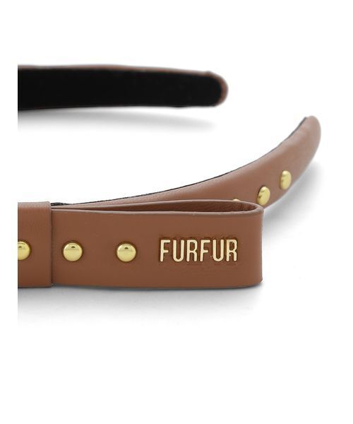 FURFUR（ファーファー）の「スタッズリボンカチューシャ（カチューシャ・レディース・キャメル/ブラック/ピンク・F）」の12枚目の写真