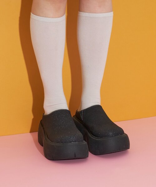 CIAOPANIC（チャオパニック）の「厚底ラメサボサンダル（サンダル・レディース・ブラック/シルバー/ブラウン・39/37/35）」の5枚目の写真