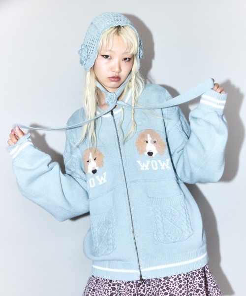 Candy Stripper（キャンディストリッパー）の「FLOWER KNIT HEAD ドレス（その他ヘアアクセサリー・レディース・クリーム/ブルー・FREE）」の21枚目の写真