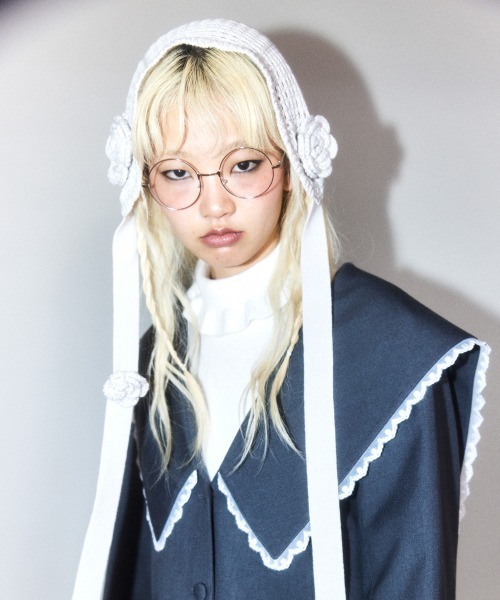 Candy Stripper（キャンディストリッパー）の「FLOWER KNIT HEAD ドレス（その他ヘアアクセサリー・レディース・クリーム/ブルー・FREE）」の13枚目の写真