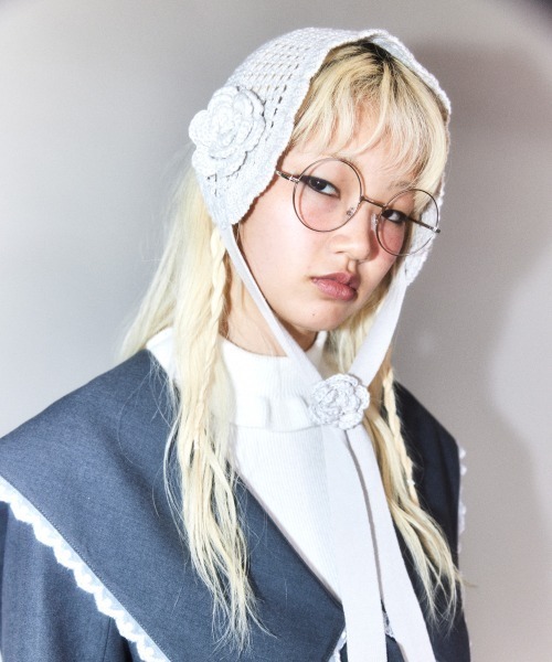 Candy Stripper（キャンディストリッパー）の「FLOWER KNIT HEAD ドレス（その他ヘアアクセサリー・レディース・クリーム/ブルー・FREE）」の11枚目の写真