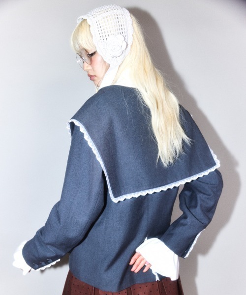 Candy Stripper（キャンディストリッパー）の「FLOWER KNIT HEAD ドレス（その他ヘアアクセサリー・レディース・クリーム/ブルー・FREE）」の14枚目の写真