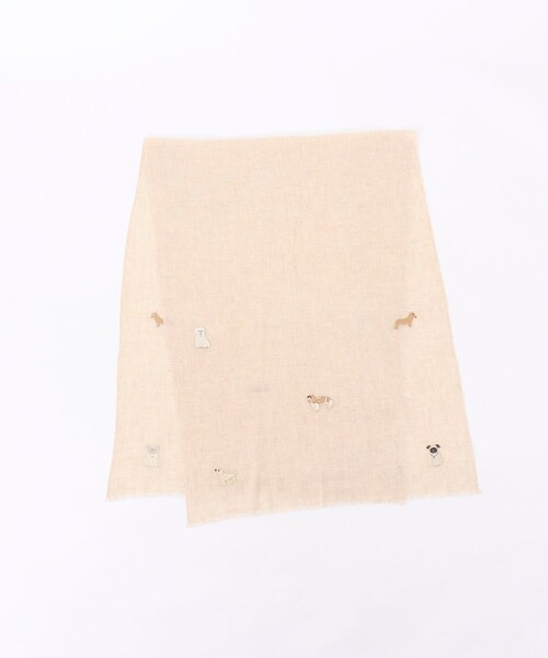 CITRUS（シトラス）の「【CITRUS/ シトラス】ワンコシシュウストール（ストール/ショール・レディース・ライトグレー/ベージュ・FREE）」の4枚目の写真