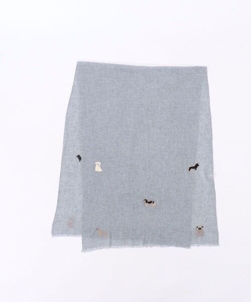 CITRUS（シトラス）の「【CITRUS/ シトラス】ワンコシシュウストール（ストール/ショール・レディース・ライトグレー/ベージュ・FREE）」の5枚目の写真