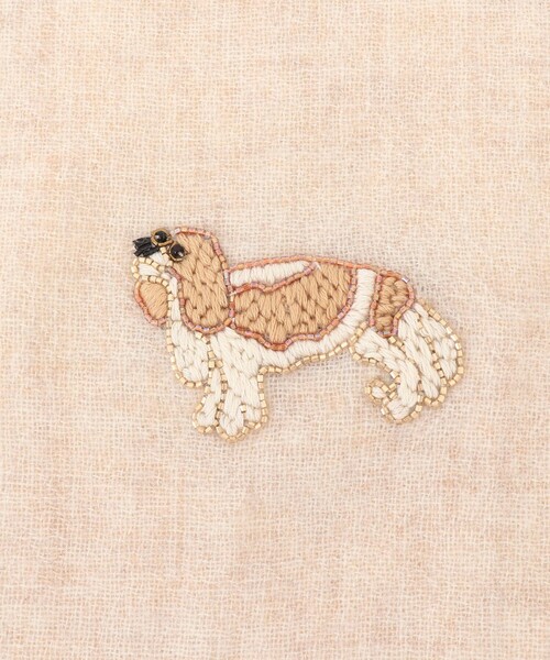 CITRUS（シトラス）の「【CITRUS/ シトラス】ワンコシシュウストール（ストール/ショール・レディース・ライトグレー/ベージュ・FREE）」の12枚目の写真