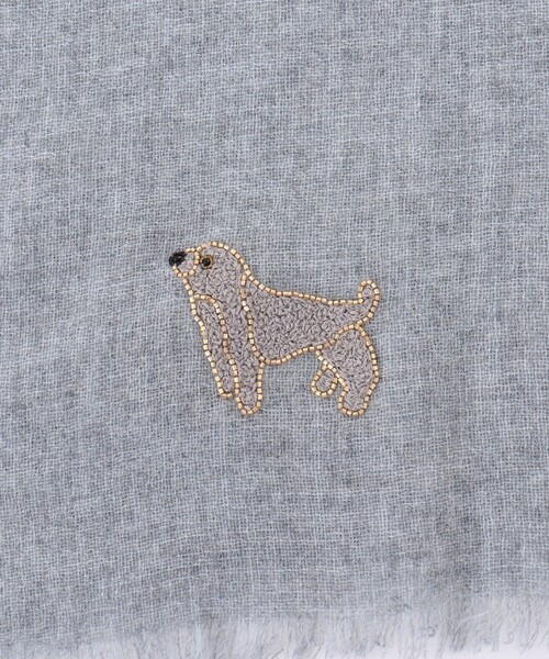 CITRUS（シトラス）の「【CITRUS/ シトラス】ワンコシシュウストール（ストール/ショール・レディース・ライトグレー/ベージュ・FREE）」の16枚目の写真