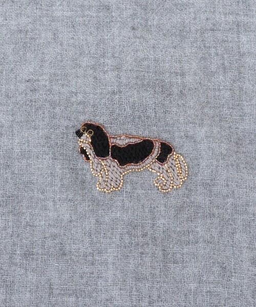 CITRUS（シトラス）の「【CITRUS/ シトラス】ワンコシシュウストール（ストール/ショール・レディース・ライトグレー/ベージュ・FREE）」の18枚目の写真