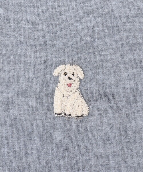 CITRUS（シトラス）の「【CITRUS/ シトラス】ワンコシシュウストール（ストール/ショール・レディース・ライトグレー/ベージュ・FREE）」の19枚目の写真