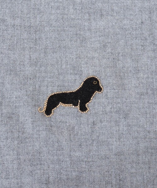 CITRUS（シトラス）の「【CITRUS/ シトラス】ワンコシシュウストール（ストール/ショール・レディース・ライトグレー/ベージュ・FREE）」の20枚目の写真