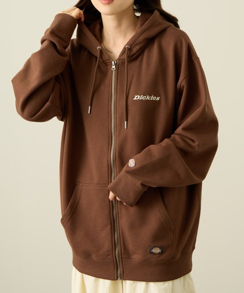 Dickies(ディッキーズ)の「Dickies 裏毛フルジップパーカ(パーカー・メンズ・ブラック/アッシュグレー/ブラウン・L/M/XXL/XL)」の3枚目の写真