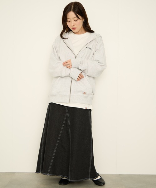 Dickies(ディッキーズ)の「Dickies 裏毛フルジップパーカ(パーカー・メンズ・ブラック/アッシュグレー/ブラウン・L/M/XXL/XL)」の21枚目の写真