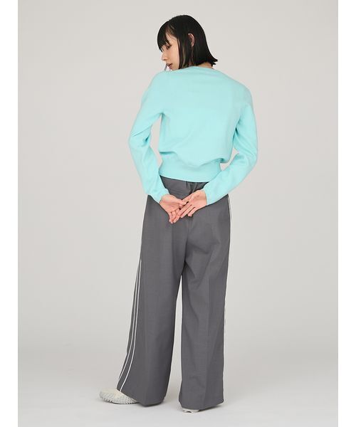 emmi（エミ）の「イージーケアサイドラインパンツ（スラックス・レディース・ブラック/オフホワイト/グレー・0/1）」の18枚目の写真