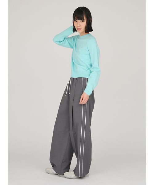 emmi（エミ）の「イージーケアサイドラインパンツ（スラックス・レディース・ブラック/オフホワイト/グレー・0/1）」の19枚目の写真