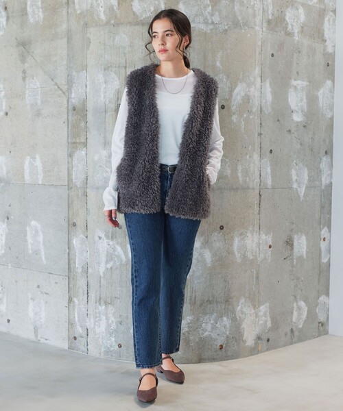 green label relaxing（グリーンレーベルリラクシング）の「シアー ロングスリーブ Tシャツ（Tシャツ/カットソー・レディース・オフホワイト/ブラック/ライトピンク/ライトブルー/その他1/その他2・FREE）」の12枚目の写真