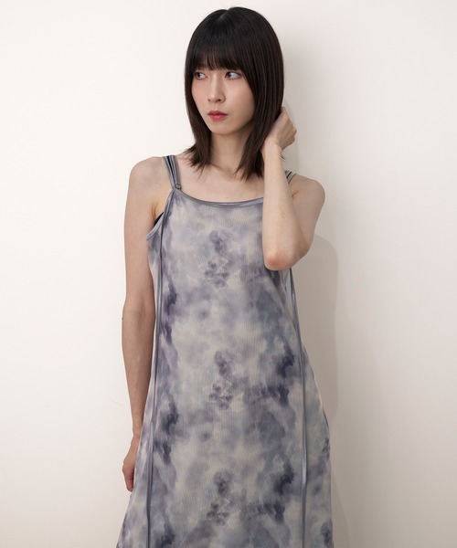 【Nora Lily】「elle」Tie dyeing sheer dress