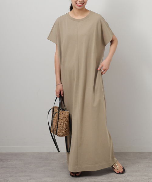 JOURNAL STANDARD relume（ジャーナルスタンダード　レリューム）の「ドルマンスリーブカットソーワンピース（ワンピース・レディース・チャコールグレー/ブラウン系その他・FREE）」の2枚目の写真