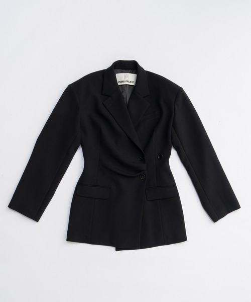 PRANK PROJECT（プランクプロジェクト）の「【2025Autumn Pre-Order】ツイストタックジャケット / Twist-tuck jacket（テーラードジャケット・レディース・ブラック/チャコールグレー・36/38）」の10枚目の写真