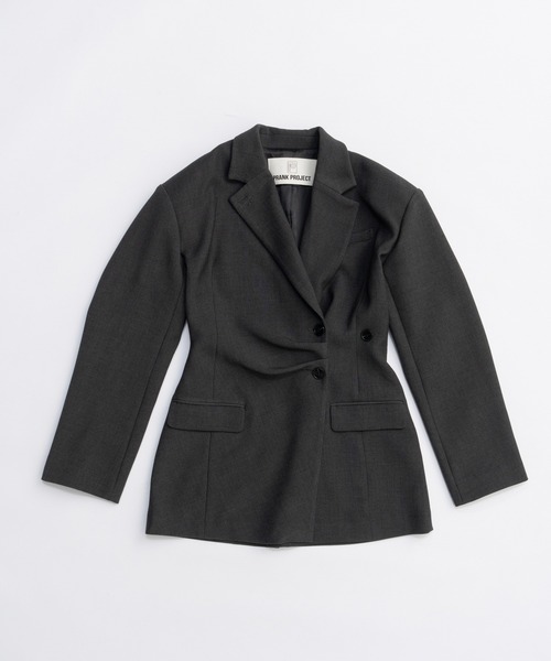 PRANK PROJECT（プランクプロジェクト）の「【2025Autumn Pre-Order】ツイストタックジャケット / Twist-tuck jacket（テーラードジャケット・レディース・ブラック/チャコールグレー・36/38）」の11枚目の写真