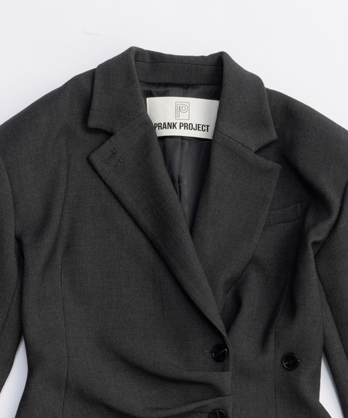 PRANK PROJECT（プランクプロジェクト）の「【2025Autumn Pre-Order】ツイストタックジャケット / Twist-tuck jacket（テーラードジャケット・レディース・ブラック/チャコールグレー・36/38）」の14枚目の写真