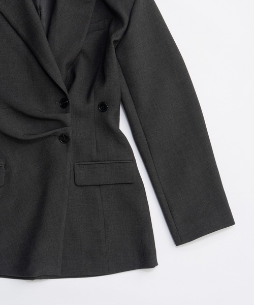 PRANK PROJECT（プランクプロジェクト）の「【2025Autumn Pre-Order】ツイストタックジャケット / Twist-tuck jacket（テーラードジャケット・レディース・ブラック/チャコールグレー・36/38）」の16枚目の写真