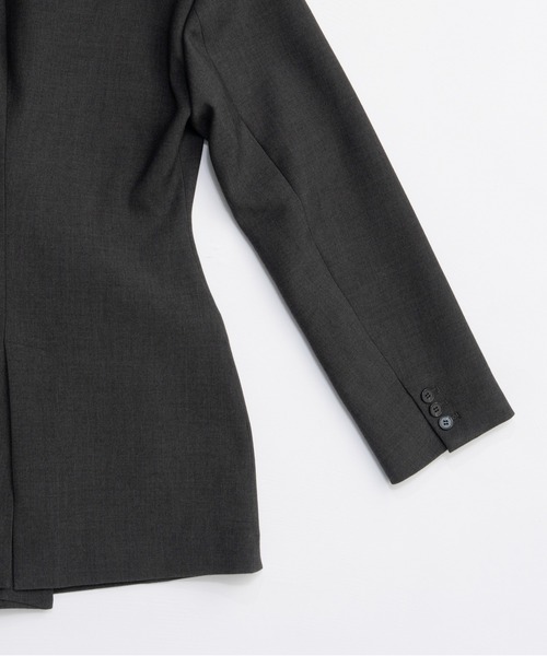PRANK PROJECT（プランクプロジェクト）の「【2025Autumn Pre-Order】ツイストタックジャケット / Twist-tuck jacket（テーラードジャケット・レディース・ブラック/チャコールグレー・36/38）」の17枚目の写真