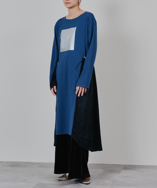 DOLLUPOOPS（ドールアップウップス）の「箔プリントカットソーワンピース（ワンピース・レディース・ブルー/ブラック/ブラウン・38）」の3枚目の写真