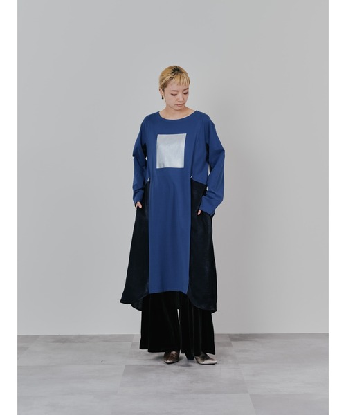 DOLLUPOOPS（ドールアップウップス）の「箔プリントカットソーワンピース（ワンピース・レディース・ブルー/ブラック/ブラウン・38）」の6枚目の写真