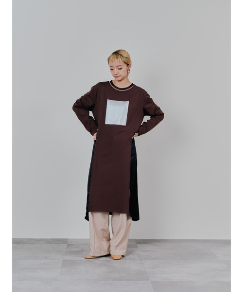 DOLLUPOOPS（ドールアップウップス）の「箔プリントカットソーワンピース（ワンピース・レディース・ブルー/ブラック/ブラウン・38）」の5枚目の写真