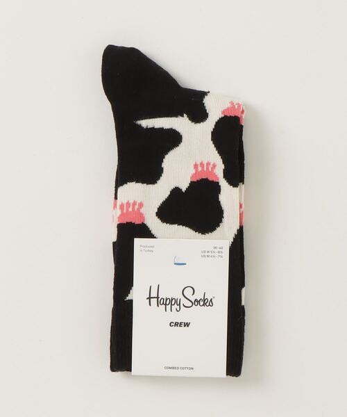 Happy Socks(ハッピーソックス)の「■HAPPY SOCKS■キャッチーデザインソックス(ソックス/靴下・レディース・ブラック・SMALL)」の1枚目の写真